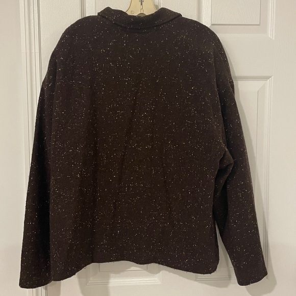 Chaus Women's Dark Brown Tweed wool chocolate brown jacket size 16 - Picture 6 of 6